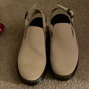 Dr. Martens Beige Slingback Shoes